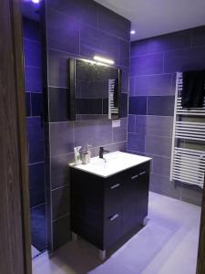 Koupelna v ubytování Appart' spa privatif Gray
