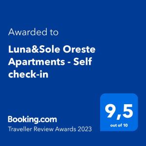 uno screenshot di un cellulare con il testo assegnato a argomentazioni non sicure della lumiassafe. di Luna&Sole Oreste Apartments - Self check-in a Bari