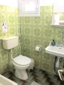 a bathroom with a toilet and a sink at ARISTIDIS APARTM. 2 in Kavos