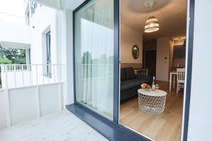 Balkón alebo terasa v ubytovaní M&K Apartamenty Morska Fala, Gdańsk - Wyspa Sobieszewska