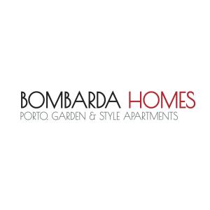 een logo voor een patiotuin en stijl appartementen bij Bombarda Homes in Porto