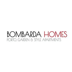 a logo for a patio garden and style apartments at Bombarda Homes in Porto