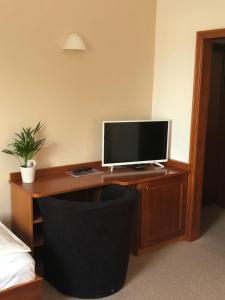 TV a/nebo společenská místnost v ubytování Hotel Bajt Maribor