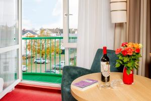 Ein Balkon oder eine Terrasse in der Unterkunft Hotel Garni Sonne