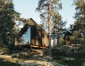 ein Baumhaus im Wald in der Unterkunft Hilltop Forest in Inkoo