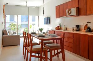 Kuchyň nebo kuchyňský kout v ubytování Gama 09 Apartments
