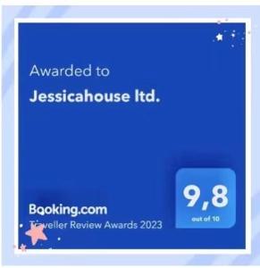 Certifikát, hodnocení, plakát nebo jiný dokument vystavený v ubytování Jessicahouse ltd.