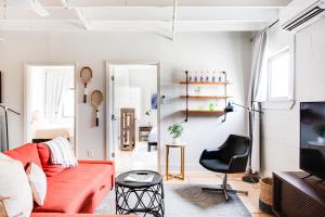 Posezení v ubytování Stellar Suites