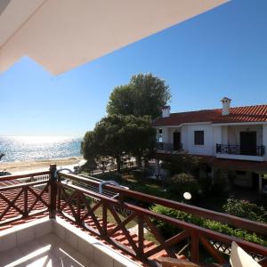 a view from the balcony of a house at The SeaSide Villas in Nikiti