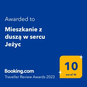 Certifikát, ocenenie alebo iný dokument vystavený v ubytovaní Mieszkanie z duszą w sercu Jeżyc