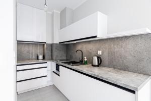 Kuchnia lub aneks kuchenny w obiekcie Balticus Apartamenty Standard Promenada Gwiazd 14
