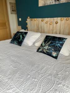 En eller flere senge i et værelse på Maison d'hôtes Bastide St Victor à 2,5 kilomètres de Lourmarin