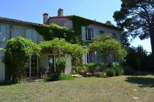 Airoux的住宿－5 Bedroom Villa, La Bastide d'Anjou, Occitanie，一座常春藤的老房子
