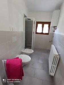 La salle de bains est pourvue de toilettes et d'un lavabo. dans l'établissement Millefiori house, à Antronapiana