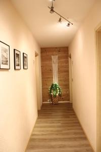 a hallway with a christmas tree and a basketball hoop at Haus Hubertus in Bad Peterstal-Griesbach