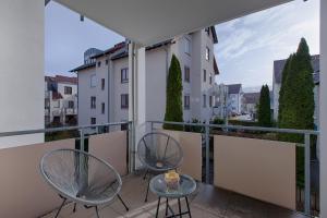 מרפסת או טרסה ב-Apartment Modern Stylish-kitchen,BLK near Fair-Bosch Forschung-Zentrum