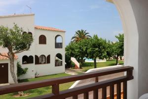 a view from the balcony of a house at Apartamento 2 habitaciones-wifi gratis in Son Bou