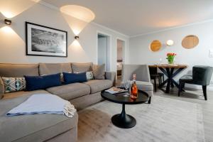 Χώρος καθιστικού στο Ferienwohnung Hummer & Meer
