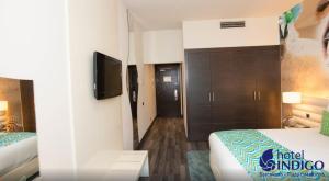 Posteľ alebo postele v izbe v ubytovaní Hotel Indigo Barcelona - Plaza Catalunya 4Sup by IHG