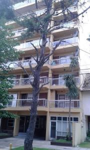 un edificio de apartamentos con un árbol delante de él en Edif. Meridiano XXVII en San Bernardo