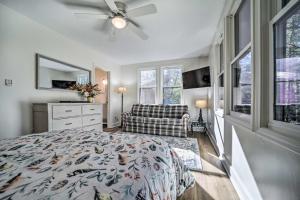 a bedroom with a bed and a ceiling fan at Sapphire Home with Grill and Pool Access in Sapphire