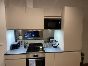 O bucătărie sau chicinetă la New Modern Apartment near Heathrow Airport