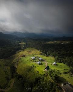 an aerial view of a farm on a hill at Vilaggio Bengazi in Treviso