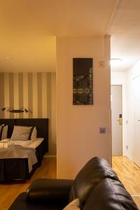 Hotel Carlshamn 객실 침대