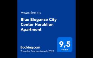 Blue Elegance City Center Heraklion Apartment tanúsítványa, márkajelzése vagy díja