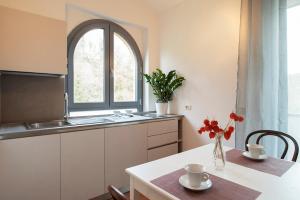 Kuhinja oz. manjša kuhinja v nastanitvi PianPieve Nature & Relax apartments