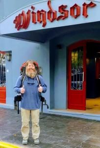 a man with a beard standing outside of a restaurant at Hotel Windsor Mendoza in Mendoza +70 photos