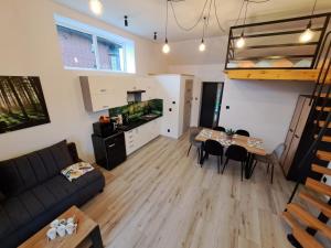 Kuchyňa alebo kuchynka v ubytovaní Apartament z antresolą