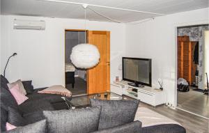 - un salon avec un canapé et une télévision dans l'établissement 2 Bedroom Amazing Home In Figeholm, à Figeholm