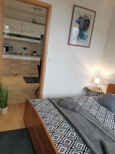 Posteľ alebo postele v izbe v ubytovaní Európa 20 Apartman