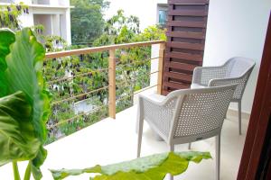 Balkón nebo terasa v ubytování Gama 09 Apartments
