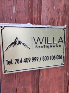 Certifikát, ocenenie alebo iný dokument vystavený v ubytovaní WILLA SZELIGÓWKA KOŚCIELISKO