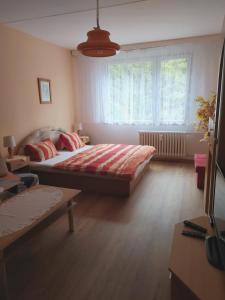 Voodi või voodid majutusasutuse Apartmán v Srní toas