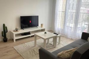 TV a/nebo společenská místnost v ubytování L’esplanade - Super 3 pièces refait à neuf - Reims