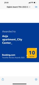 a screenshot of an email confirmation screen on a cell phone at Anja apartment_City Center_ in Bar