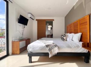 Letto o letti in una camera di Aldeazul by Andiani Travel