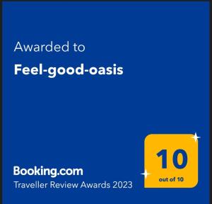 Certifikát, ocenenie alebo iný dokument vystavený v ubytovaní Feel-good-oasis