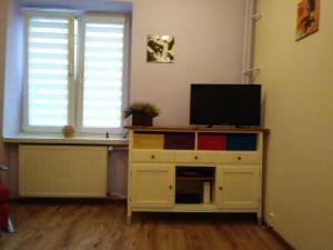 Televízia a/alebo spoločenská miestnosť v ubytovaní Apartament Eliot