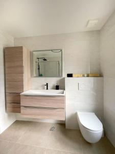 A bathroom at Apartma Bubi