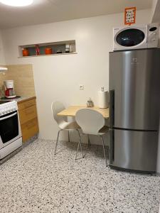 Η κουζίνα ή μικρή κουζίνα στο Sólheimar Studio Apartment