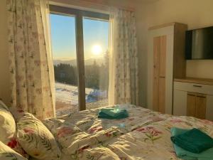 Katil atau katil-katil dalam bilik di Berglisl - direkt an der Schipiste! Neue Ferienwohnung mit Sauna