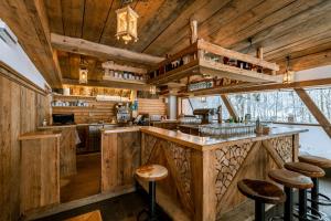 Η κουζίνα ή μικρή κουζίνα στο Hotel Restaurant Hexenalm