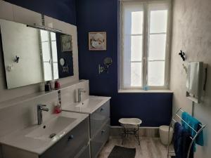 Łazienka w obiekcie Gîte 3* Piscine Spa entre ZOO BEAUVAL FUTUROSCOPE CHATEAUX LOIRE
