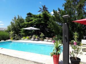 Basen w obiekcie Gîte 3* Piscine Spa entre ZOO BEAUVAL FUTUROSCOPE CHATEAUX LOIRE lub w pobliżu