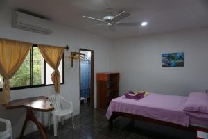 Postel nebo postele na pokoji v ubytování Hostal Suiza