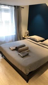 Posteľ alebo postele v izbe v ubytovaní LE BERLIER 60m2 + COUR PRIVÉE - CENTRE HISTORIQUE